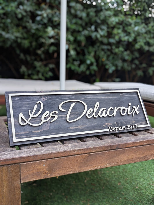 Plaque famille personnalisable